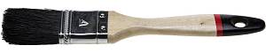 STAYER UNIVERSAL-EURO, 25 мм, 1″, чёрная натуральная щетина, деревянная ручка, все виды ЛКМ, плоская кисть (01022-025)