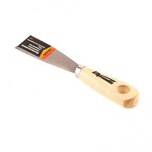 Шпательная лопатка из углеродистой стали, 30 мм, деревянная ручка Sparta