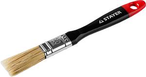 STAYER Universal, 20 мм, 3/4″, светлая, натуральная щетина, деревянная ручка, все виды ЛКМ, плоская кисть, Professional (0104-020)