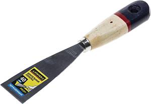 Шпательная лопатка STAYER "PROFI" c нержавеющим полотном, деревянная ручка, 40мм 10012-040